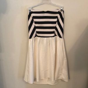 Black and White Striped Cocktail Dress